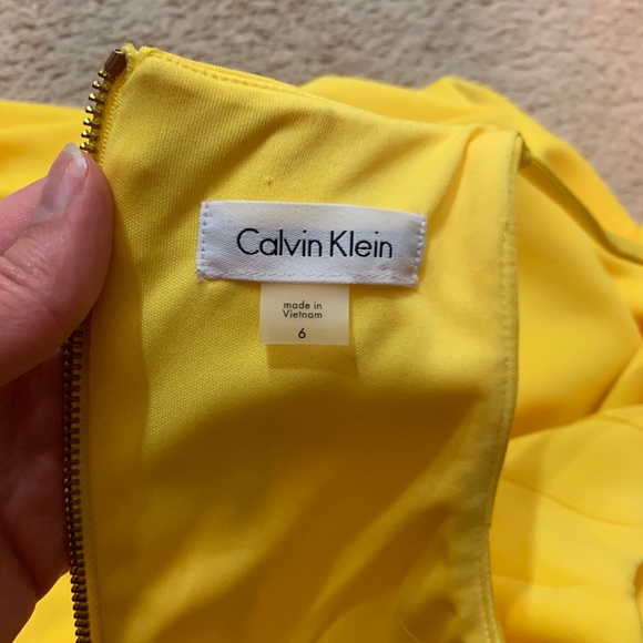 Calvin Klein yellow dress size 6 - Picture 5 of 6